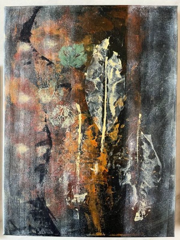 'Transformatie' - abstract op doek (30 x 40 cm)